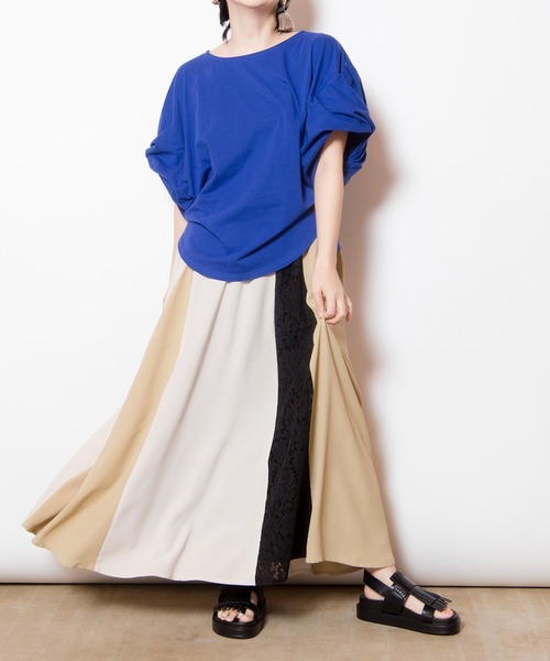 OSMOSIS（オズモーシス）の「カラーブロックフレアースカート