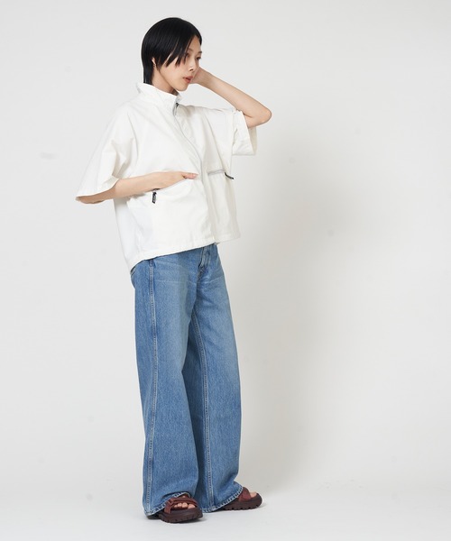 WILD THINGS（ワイルドシングス）の「SUPPLEX S/S JACKET サプレックス ショート スリーブ ジャケット（ナイロンジャケット・レディース・ブラック/オフホワイト/ベージュ・S/M）」の21枚目の写真