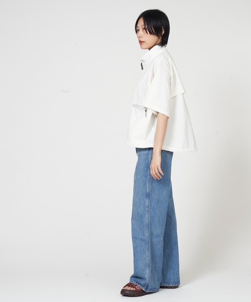 WILD THINGS（ワイルドシングス）の「SUPPLEX S/S JACKET サプレックス ショート スリーブ ジャケット（ナイロンジャケット・レディース・ブラック/オフホワイト/ベージュ・S/M）」の19枚目の写真