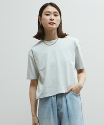 製品染コンパクトロゴ入りTシャツ