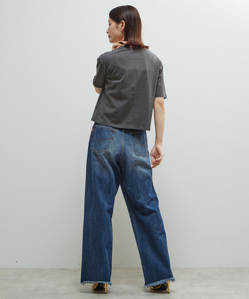 SOFFITTO(ソフィット)の「製品染コンパクトロゴ入りTシャツ(Tシャツ/カットソー・レディース・チャコールグレー/ホワイト/ミント・FREE)」の20枚目の写真