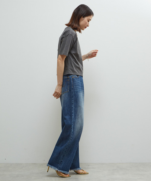 SOFFITTO(ソフィット)の「製品染コンパクトロゴ入りTシャツ(Tシャツ/カットソー・レディース・チャコールグレー/ホワイト/ミント・FREE)」の18枚目の写真