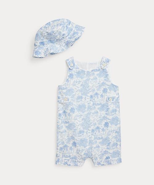 Riviera トワル コットン オーバーオール & ハット セット