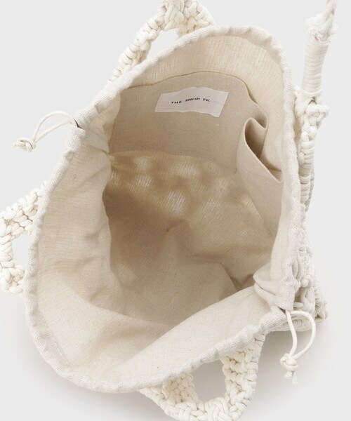 THE SHOP TK （ザ ショップ ティーケー ）の「マクラメトートバッグ（トートバッグ・レディース・ブラック/オフホワイト・00）」の13枚目の写真