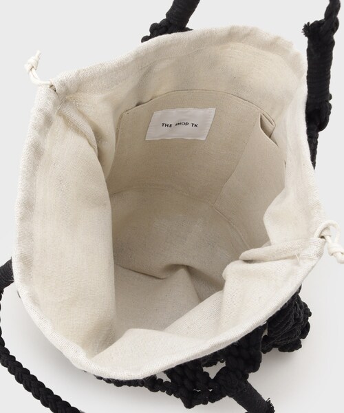 THE SHOP TK （ザ ショップ ティーケー ）の「マクラメトートバッグ（トートバッグ・レディース・ブラック/オフホワイト・00）」の12枚目の写真