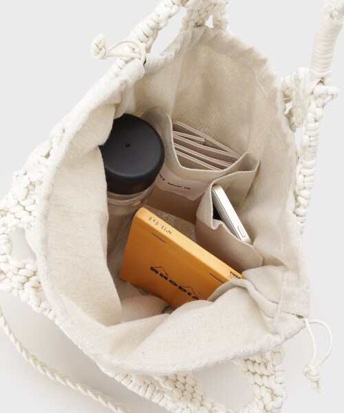 THE SHOP TK （ザ ショップ ティーケー ）の「マクラメトートバッグ（トートバッグ・レディース・ブラック/オフホワイト・00）」の11枚目の写真