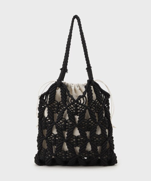 THE SHOP TK （ザ ショップ ティーケー ）の「マクラメトートバッグ（トートバッグ・レディース・ブラック/オフホワイト・00）」の15枚目の写真