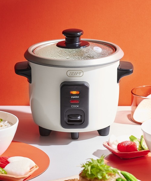 Toffy（トフィー）の「【Toffy/トフィー】 ミニ炊飯器（キッチン家電・レディース・チェリーピンク/ライトホワイト/イエロー・FREE）」の2枚目の写真