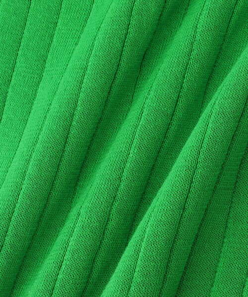 JUN&ROPE'（ジュンアンドロペ）の「編地コンビ使い５分袖ニットポロ（ポロシャツ・レディース・グリーン/ホワイト/ブラック・L/M/S）」の12枚目の写真