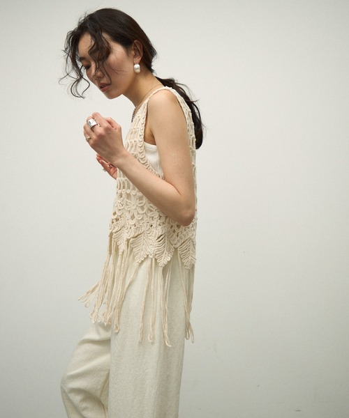 Fringe macrame vest / フリンジマクラメベスト（ベスト