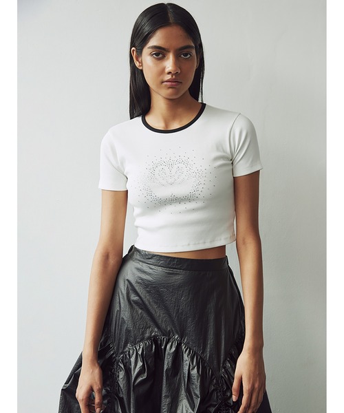 SORIN(ソリン )の「Rhinestone Mini T-Shirt(Tシャツ/カットソー・レディース・ホワイト/イエロー/ブラック・38)」の12枚目の写真