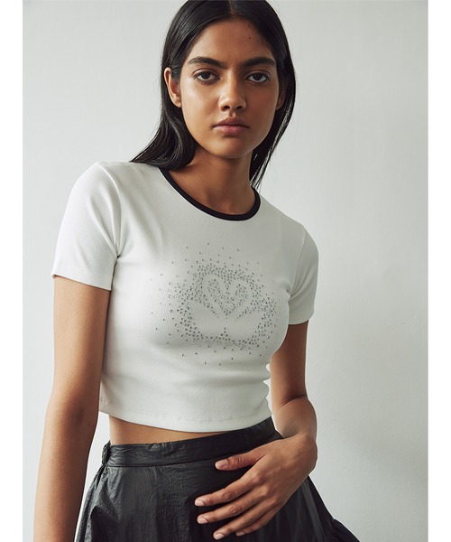 SORIN(ソリン )の「Rhinestone Mini T-Shirt(Tシャツ/カットソー・レディース・ホワイト/イエロー/ブラック・38)」の15枚目の写真
