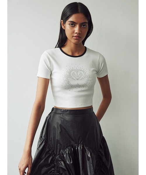 SORIN(ソリン )の「Rhinestone Mini T-Shirt(Tシャツ/カットソー・レディース・ホワイト/イエロー/ブラック・38)」の16枚目の写真