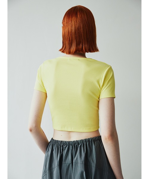 SORIN(ソリン )の「Rhinestone Mini T-Shirt(Tシャツ/カットソー・レディース・ホワイト/イエロー/ブラック・38)」の5枚目の写真
