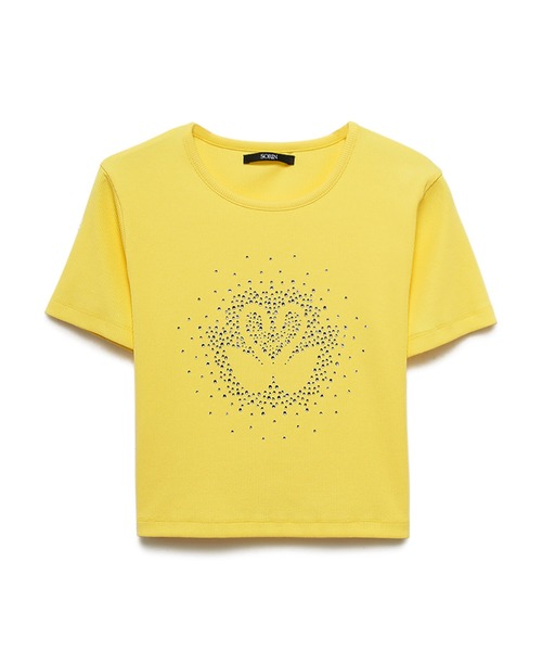 SORIN(ソリン )の「Rhinestone Mini T-Shirt(Tシャツ/カットソー・レディース・ホワイト/イエロー/ブラック・38)」の7枚目の写真
