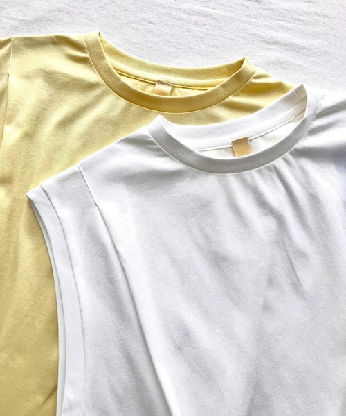Q(キュー)の「裾バルーンフレンチプルオーバー(Tシャツ/カットソー・レディース・アイボリー/レモンイエロー・MEDIUM)」の12枚目の写真