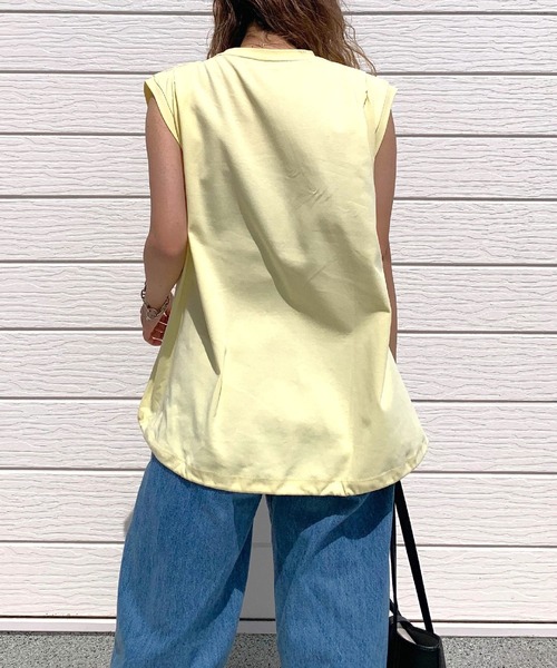 Q(キュー)の「裾バルーンフレンチプルオーバー(Tシャツ/カットソー・レディース・アイボリー/レモンイエロー・MEDIUM)」の21枚目の写真
