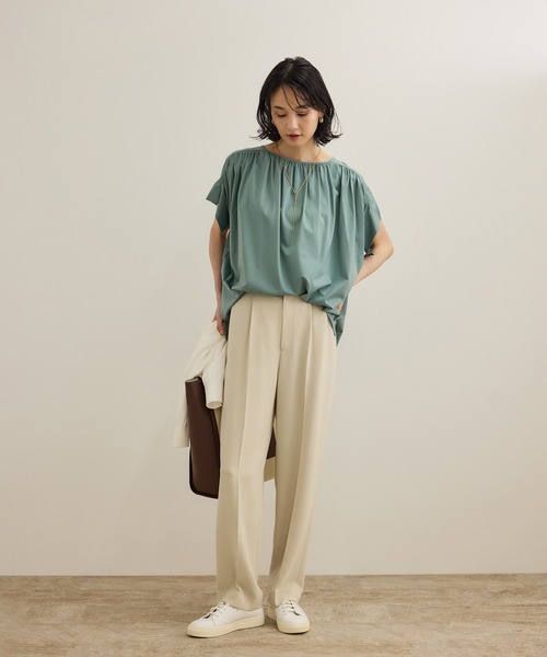 ROPE'（ロペ）の「[美人パンツ]ダブルクロステーパードパンツ/イージーケア（その他パンツ・レディース・ベージュ/ピンク/ブラック・34/36/38/40）」の14枚目の写真