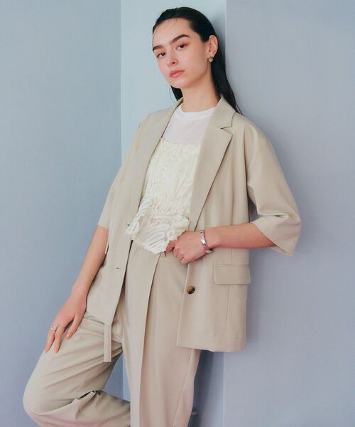 YECCA VECCA（イェッカヴェッカ）の「チュールバテンレースオーバーキャミ（キャミソール・レディース・アイボリー/ブラック・FREE）」の19枚目の写真