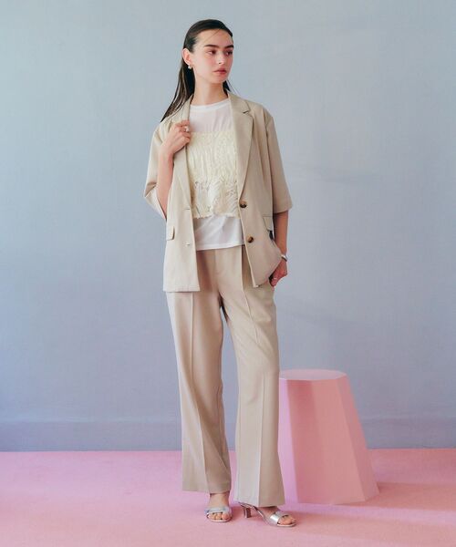 YECCA VECCA（イェッカヴェッカ）の「チュールバテンレースオーバーキャミ（キャミソール・レディース・アイボリー/ブラック・FREE）」の20枚目の写真