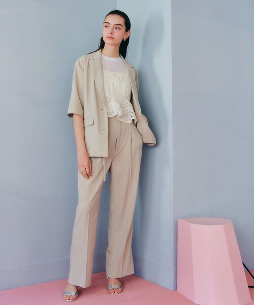 YECCA VECCA（イェッカヴェッカ）の「チュールバテンレースオーバーキャミ（キャミソール・レディース・アイボリー/ブラック・FREE）」の21枚目の写真