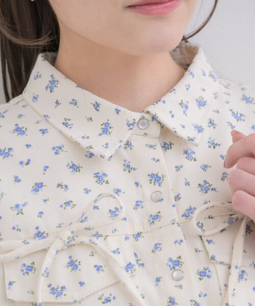 ems excite(エムズエキサイト)の「デニムリボンショートSH(シャツ/ブラウス・レディース・ライトブルー/ブラック/ホワイト系その他・FREE)」の16枚目の写真