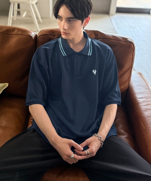 Classical Origin（クラシカルオリジン）の「【Classical Origin】「洗練を纏う、上質な日常。」刺繍入りハイクオリティダブルフェイス素材ポロシャツ／Embroidered High-Quality Double Face Polo（ポロシャツ・メンズ・ライトブルー/ネイビー/ブラック・SMALL/MEDIUM/LARGE）」の8枚目の写真