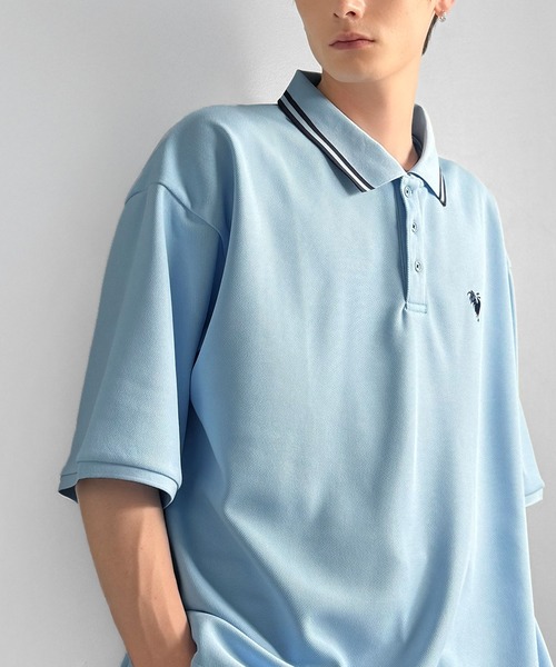 Classical Origin（クラシカルオリジン）の「【Classical Origin】「洗練を纏う、上質な日常。」刺繍入りハイクオリティダブルフェイス素材ポロシャツ／Embroidered High-Quality Double Face Polo（ポロシャツ・メンズ・ライトブルー/ネイビー/ブラック・SMALL/MEDIUM/LARGE）」の14枚目の写真