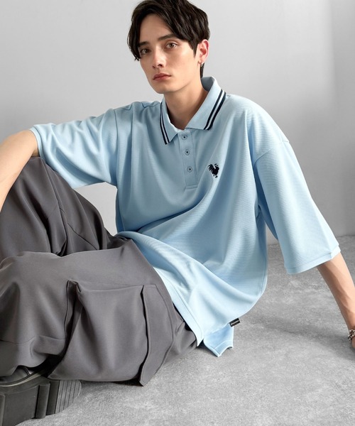 Classical Origin（クラシカルオリジン）の「【Classical Origin】「洗練を纏う、上質な日常。」刺繍入りハイクオリティダブルフェイス素材ポロシャツ／Embroidered High-Quality Double Face Polo（ポロシャツ・メンズ・ライトブルー/ネイビー/ブラック・SMALL/MEDIUM/LARGE）」の17枚目の写真