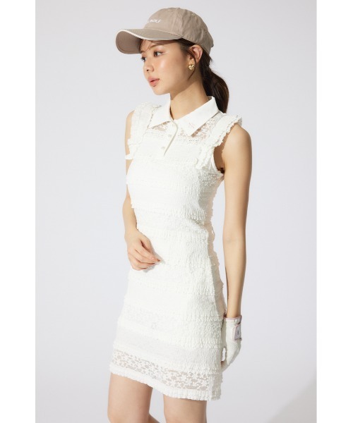 RIENDA GOLF(リエンダゴルフ)の「【RIENDA GOLF】カットレースワンピース 夏服(ワンピース・レディース・ブラック/ライトブルー/ホワイト・SMALL/MEDIUM)」の5枚目の写真