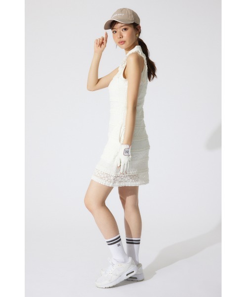 RIENDA GOLF(リエンダゴルフ)の「【RIENDA GOLF】カットレースワンピース 夏服(ワンピース・レディース・ブラック/ライトブルー/ホワイト・SMALL/MEDIUM)」の7枚目の写真