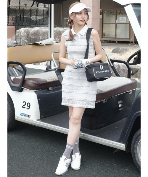 セール】【RIENDA GOLF】カットレースワンピース 夏服