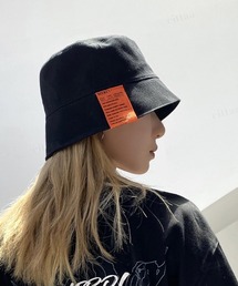 Dalfwin（ダールフィン）の「韓国ファッション ネオンカラーラベル付きバケットハット（ハット）」