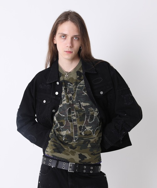 安い割引 OVERSIZED JACKET（デニムジャケット）｜AFB DENIM PATCHED ジャケット・アウター