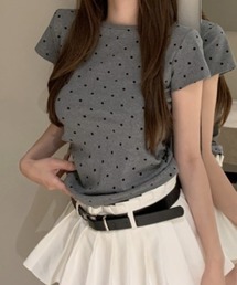 ドット タイト クロップド 半袖Tシャツ