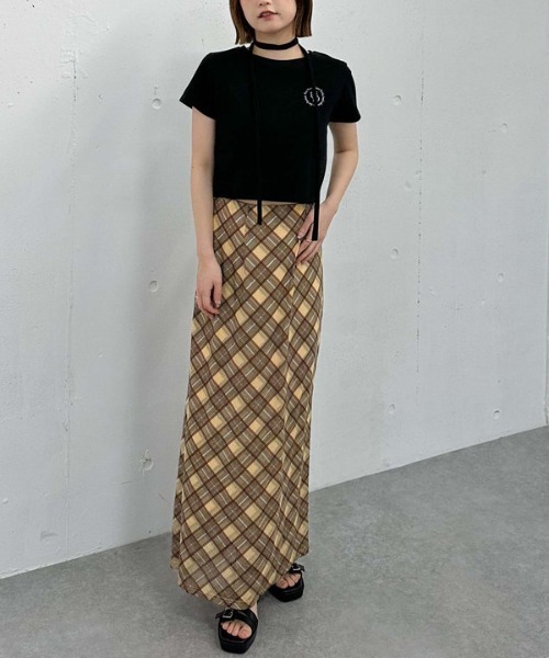 archives(アルシーヴ)の「チョーカー付刺繍チビTee(Tシャツ/カットソー・レディース・ピンク/ブラック/オフホワイト・MEDIUM)」の18枚目の写真