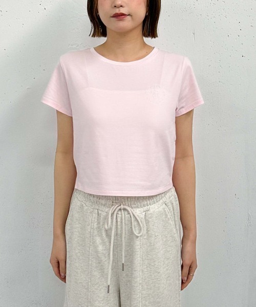archives(アルシーヴ)の「チョーカー付刺繍チビTee(Tシャツ/カットソー・レディース・ピンク/ブラック/オフホワイト・MEDIUM)」の9枚目の写真