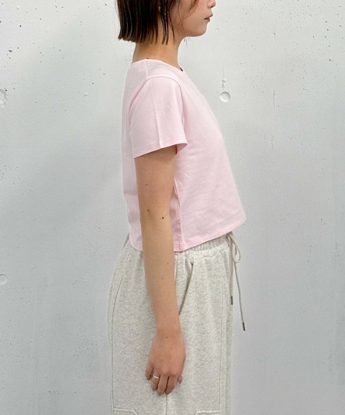 archives(アルシーヴ)の「チョーカー付刺繍チビTee(Tシャツ/カットソー・レディース・ピンク/ブラック/オフホワイト・MEDIUM)」の8枚目の写真
