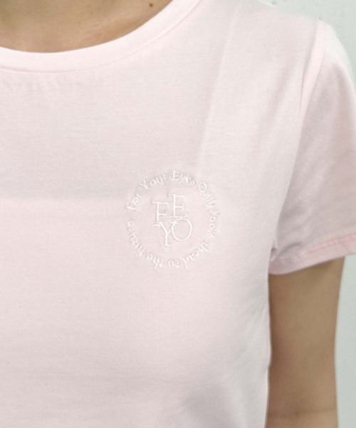 archives(アルシーヴ)の「チョーカー付刺繍チビTee(Tシャツ/カットソー・レディース・ピンク/ブラック/オフホワイト・MEDIUM)」の5枚目の写真