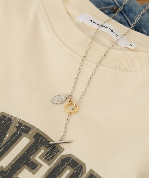 AMERICAN HOLIC（アメリカンホリック）の「ステンレス コイン マンテル ネックレス（ネックレス・レディース・シルバー/ゴールド・FREE）」の2枚目の写真