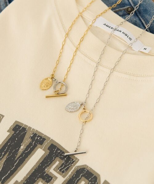 AMERICAN HOLIC（アメリカンホリック）の「ステンレス コイン マンテル ネックレス（ネックレス・レディース・シルバー/ゴールド・FREE）」の9枚目の写真