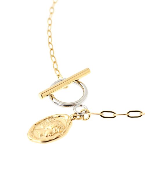 AMERICAN HOLIC（アメリカンホリック）の「ステンレス コイン マンテル ネックレス（ネックレス・レディース・シルバー/ゴールド・FREE）」の4枚目の写真