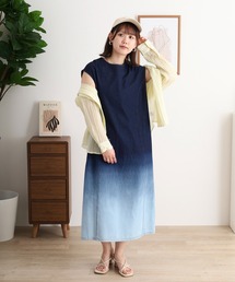 Anna Nicola グラデーションデニムワンピース