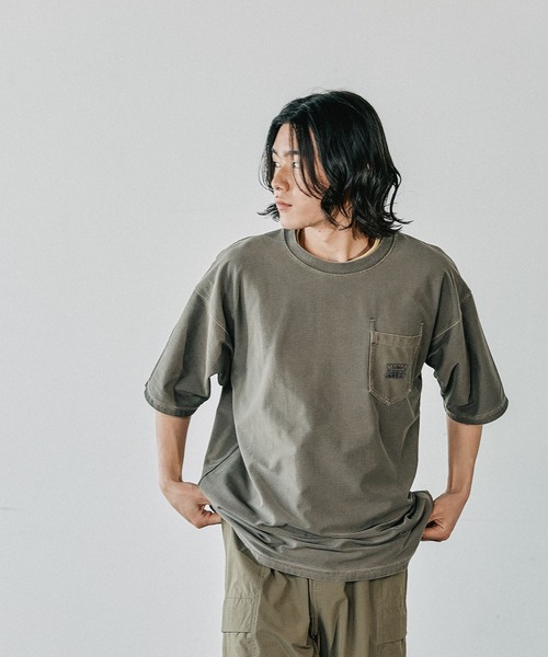 Tシャツ(半袖/袖なし) ORGANIC COTTON CUPRA FLOW T-SHIRTS BLOUS marka(マーカ)】美しい生地が魅力のオープンカラーシャツ / スタッフ