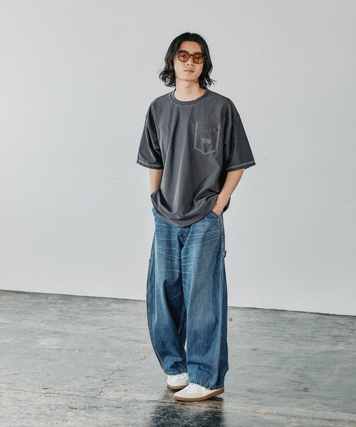 BAYFLOW(ベイフロー)の「【接触冷感・吸水速乾】クールタッチピグメント半袖Tシャツ(Tシャツ/カットソー・メンズ・チャコールグレー/オフホワイト/ブラウン/ブルーグリーン・LARGE/MEDIUM)」の15枚目の写真