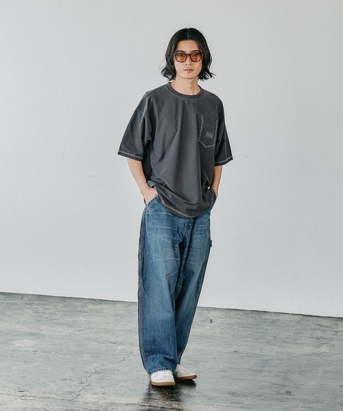 BAYFLOW(ベイフロー)の「【接触冷感・吸水速乾】クールタッチピグメント半袖Tシャツ(Tシャツ/カットソー・メンズ・チャコールグレー/オフホワイト/ブラウン/ブルーグリーン・LARGE/MEDIUM)」の17枚目の写真