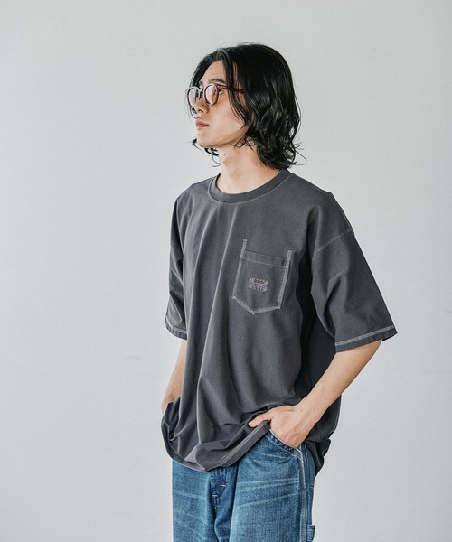 BAYFLOW(ベイフロー)の「【接触冷感・吸水速乾】クールタッチピグメント半袖Tシャツ(Tシャツ/カットソー・メンズ・チャコールグレー/オフホワイト/ブラウン/ブルーグリーン・LARGE/MEDIUM)」の20枚目の写真