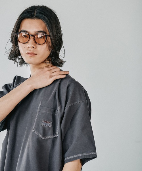 BAYFLOW(ベイフロー)の「【接触冷感・吸水速乾】クールタッチピグメント半袖Tシャツ(Tシャツ/カットソー・メンズ・チャコールグレー/オフホワイト/ブラウン/ブルーグリーン・LARGE/MEDIUM)」の21枚目の写真