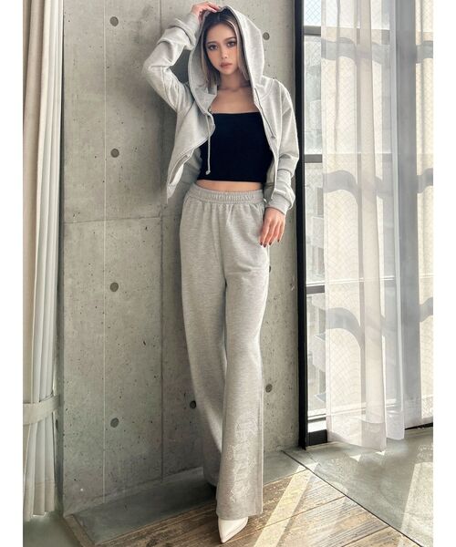 GYDA（ジェイダ）の「GYDA Short ラメパーカー【SETUP着用可】（パーカー・レディース・グレー/オフホワイト/パープル/ブラック・FREE）」の6枚目の写真