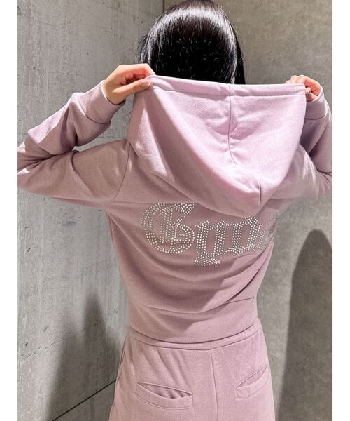 GYDA（ジェイダ）の「GYDA Short ラメパーカー【SETUP着用可】（パーカー・レディース・グレー/オフホワイト/パープル/ブラック・FREE）」の19枚目の写真